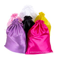 Satin Drawstring Bags With Logo Custom Large Satin Pouch Drawstring Bags With Logo Manufactory